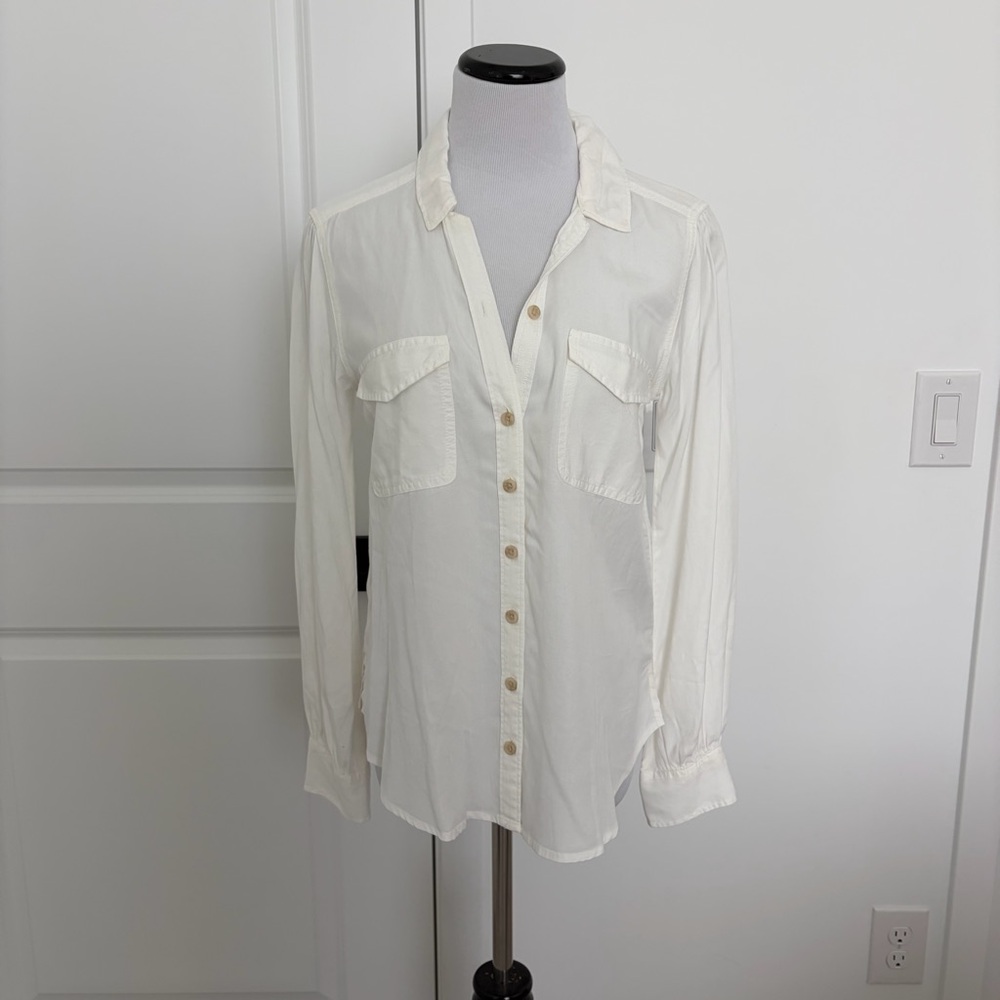 Abercrombie & Fitch White Button Down Shirt